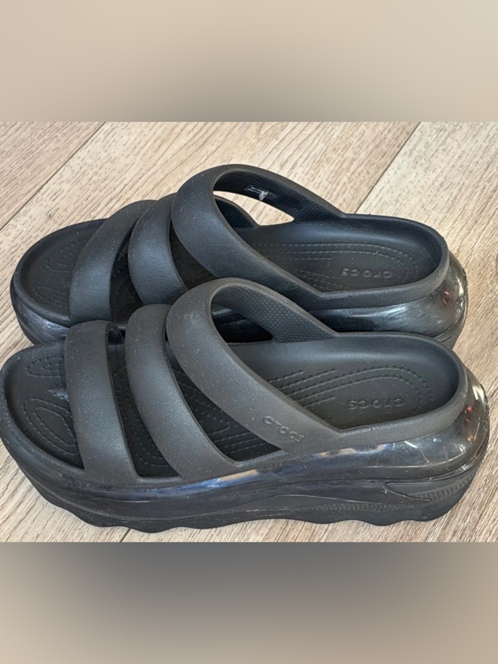 NWOT CROCS Megacrush Triple-Strap comfort Slide Sandals Unisex Men 9; Women 11